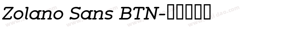 Zolano Sans BTN字体转换